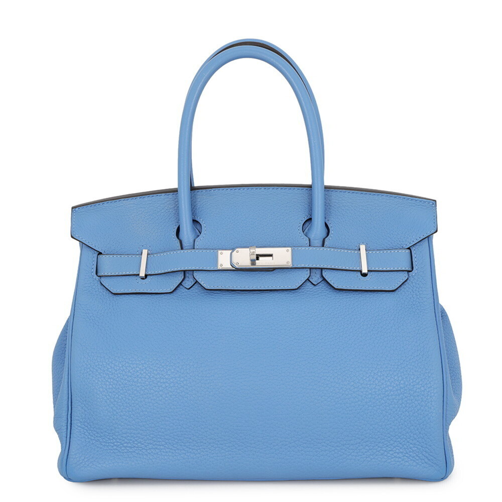 Hermes Birkin 30 Blue Paradise Taurillon Clemence □R stamp HERMES handbag wom...